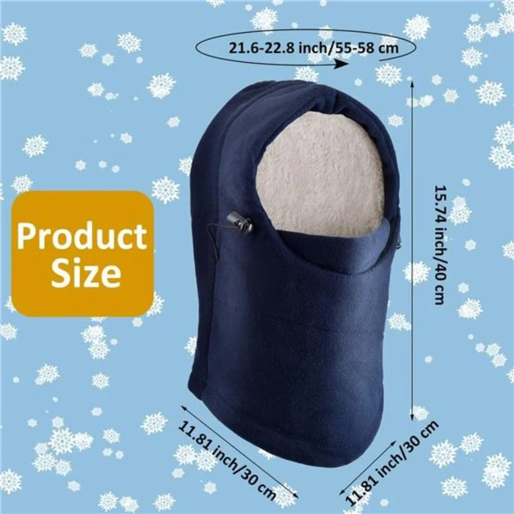3 Pieces Thicken Winter Hood Headwear Windproof Ski Face Coverings Unisex
